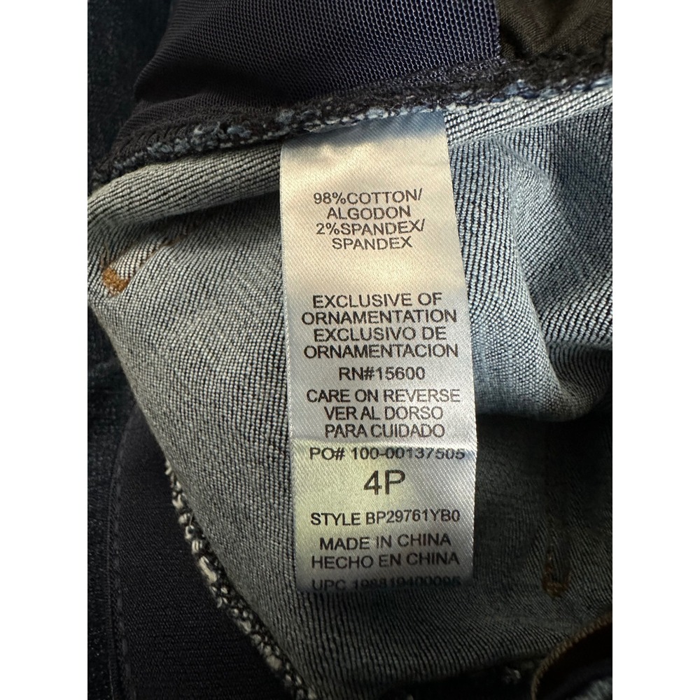 Democracy "Ab"solution Wide Leg Jeans Dark Wash Petite Size 4P - Picture 6 of 7